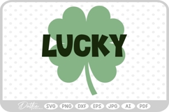 Clover Lucky Shamrock St Patricks Day SVG PNG DXF Product Image 1