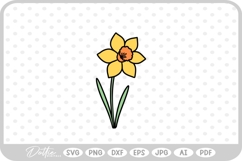 Daffodil Spring Flower SVG PNG DXF Product Image 1