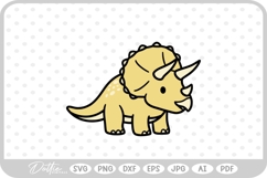 Cute Dinosaur SVG PNG DXF Product Image 1