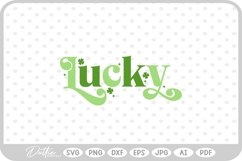 Lucky Irish Shamrock St Patricks Day SVG PNG DXF Product Image 1