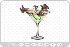 Cowgirl Cocktail SVG PNG DXF Product Image 1