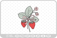 Strawberry Plant SVG PNG DXF Product Image 1