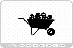 Easter Egg Wheelbarrow SVG PNG DXF Product Image 1