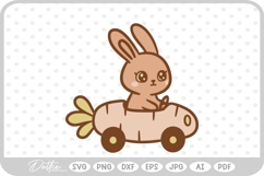 Bunny Carrot Car SVG PNG DXF Product Image 1