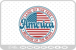 USA America Flag Stars and Stripes SVG PNG DXF Product Image 1