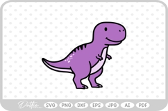 Cute Dinosaur SVG PNG DXF Product Image 1