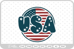 USA America Flag Stars and Stripes SVG PNG DXF Product Image 1