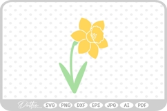 Daffodil Spring Flower SVG PNG DXF Product Image 1