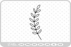 Wildflower Branch SVG PNG DXF Product Image 1