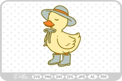 Silly Goose Duck Wellington Boots SVG PNG DXF Product Image 1