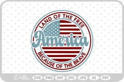 USA America Flag Stars and Stripes SVG PNG DXF Product Image 1