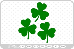 Clover Lucky Shamrock St Patricks Day SVG PNG DXF Product Image 1