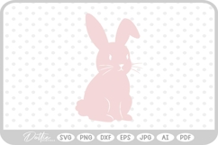 Bunny Rabbit Easter Spring Time SVG PNG DXF Product Image 1