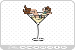 Cowgirl Cocktail SVG PNG DXF Product Image 1