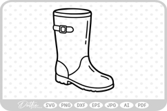 Wellington Boots SVG PNG DXF Product Image 1