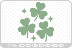 Clover Lucky Shamrock St Patricks Day SVG PNG DXF Product Image 1