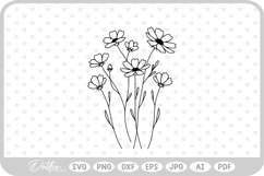 Botanical Wildflowers SVG PNG DXF Product Image 1