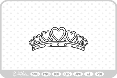 Crown Tiara SVG PNG DXF Product Image 1