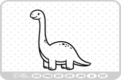 Cute Dinosaur SVG PNG DXF Product Image 1