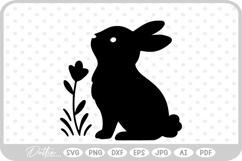Bunny Rabbit Easter Spring Time SVG PNG DXF Product Image 1