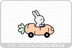 Bunny Carrot Car SVG PNG DXF Product Image 1