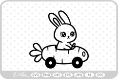 Bunny Carrot Car SVG PNG DXF Product Image 1