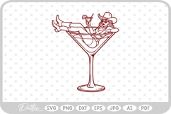Cowgirl Cocktail SVG PNG DXF Product Image 1