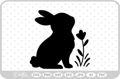 Bunny Rabbit Easter Spring Time SVG PNG DXF Product Image 1
