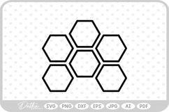 Bee Honeycomb Insect SVG PNG DXF Product Image 1