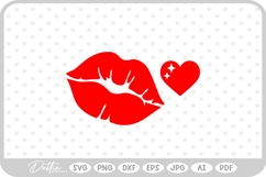 Lips Kiss SVG PNG DXF Product Image 1