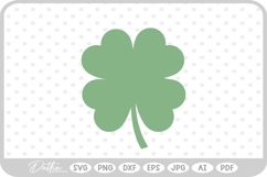 Clover Lucky Shamrock St Patricks Day SVG PNG DXF Product Image 1