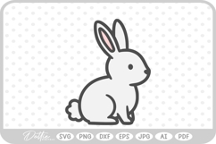 Bunny Rabbit Easter Spring Time SVG PNG DXF Product Image 1
