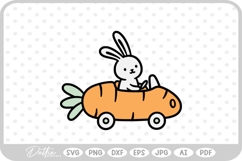 Bunny Carrot Car SVG PNG DXF Product Image 1