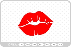 Lips Kiss SVG PNG DXF Product Image 1