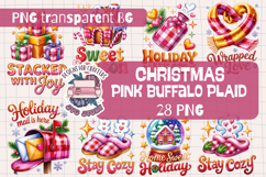 Christmas Quotes Clipart Bundle Sublimation 28 PNG Pink Product Image 1