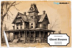 Procreate, Ghost house coloring projects! Product Image 1