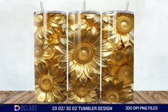 3D Gold Sunflower Tumbler Wrap Product Image 1