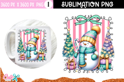 Snowman Sublimation Christmas Craft Designs | Christmas PNG Product Image 3