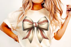 Baseball Coquette PNG, Baseball Bow PNG Sublimation, Sports Product Image 2