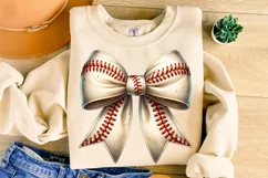 Baseball Coquette PNG, Baseball Bow PNG Sublimation, Sports Product Image 1