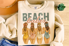 Beach Babes Summer PNG, Vintage Coquette Swimsuit Ladies PNG Product Image 1