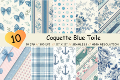 coquette digital paper, blue toile pattern, french country design, vintage floral paper, toile seamless pattern, nautical anchor print, blue gingham plaid, striped digital paper, polka dot pattern, coquette bow design, floral digital paper, classic blue b