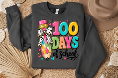 Coquette Bow 100 day of school pencil png, 100 day of school Product Image 5