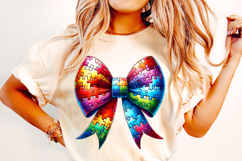 Autism Coquette Bow PNG, Autism Mom, Autism Awareness PNG Product Image 2