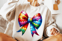 Autism Coquette Bow PNG, Autism Mom, Autism Awareness PNG Product Image 3