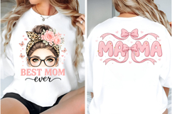 Coquette Bow Best Mom Ever,Mothers Day PNG Product Image 2