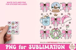 Coquette Christmas png, Coquette Bow Png, Christmas Tree Product Image 4