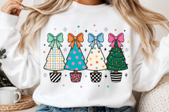 Coquette Bow Christmas Trees PNG Product Image 2