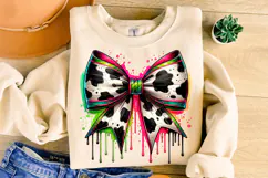 Cowhide Coquette Bow PNG, Coquette Bow PNG, Cowhide Ribbon Product Image 3