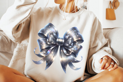 Sparkly Glitter Coquette Bow PNG, Coquette Bow PNG, Ribbon Product Image 3